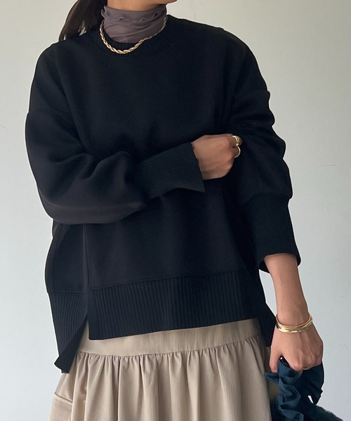 un dix cors(アンディコール)の「軽量ボンディングプルオーバー(スウェット・レディース・ブラック/アイボリー/オレンジ/グレイッシュベージュ・FREE)」の16枚目の写真