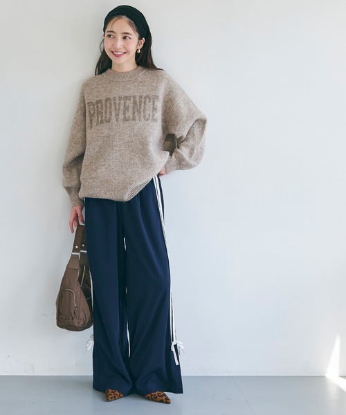 coca(coca)(コカ)の「アソートロゴ メランジニットトップス(ニット/セーター・レディース・チャコール/アイボリー/ライトグレー/ライトベージュ/グレイッシュベージュ・M/L)」の11枚目の写真