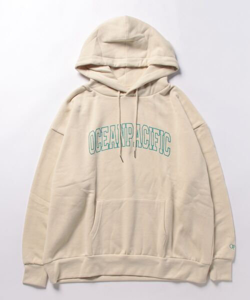 Ocean Pacific（オーシャンパシフィック）の「【OP:オーピー】ロゴスウェットパーカー 　フーディー（パーカー・メンズ・チャコール/アイボリー/グリーン/ベージュ/ヘザーグレー・MEDIUM/X-LARGE/LARGE）」の6枚目の写真