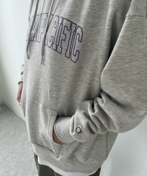 Ocean Pacific（オーシャンパシフィック）の「【OP:オーピー】ロゴスウェットパーカー 　フーディー（パーカー・メンズ・チャコール/アイボリー/グリーン/ベージュ/ヘザーグレー・MEDIUM/X-LARGE/LARGE）」の8枚目の写真