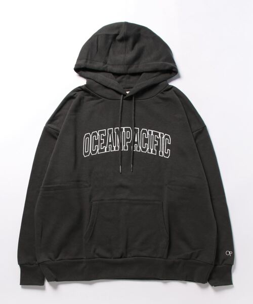 Ocean Pacific（オーシャンパシフィック）の「【OP:オーピー】ロゴスウェットパーカー 　フーディー（パーカー・メンズ・チャコール/アイボリー/グリーン/ベージュ/ヘザーグレー・MEDIUM/X-LARGE/LARGE）」の12枚目の写真