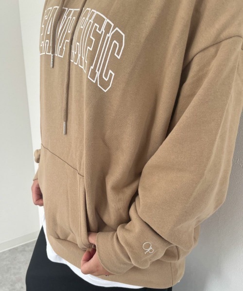 Ocean Pacific（オーシャンパシフィック）の「【OP:オーピー】ロゴスウェットパーカー 　フーディー（パーカー・メンズ・チャコール/アイボリー/グリーン/ベージュ/ヘザーグレー・MEDIUM/X-LARGE/LARGE）」の14枚目の写真