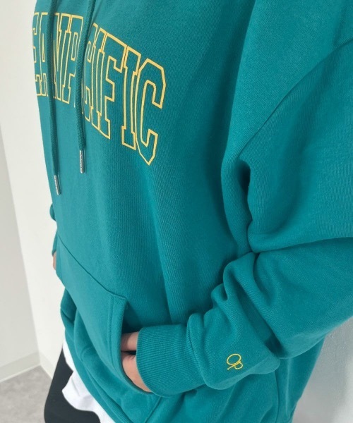 Ocean Pacific（オーシャンパシフィック）の「【OP:オーピー】ロゴスウェットパーカー 　フーディー（パーカー・メンズ・チャコール/アイボリー/グリーン/ベージュ/ヘザーグレー・MEDIUM/X-LARGE/LARGE）」の18枚目の写真