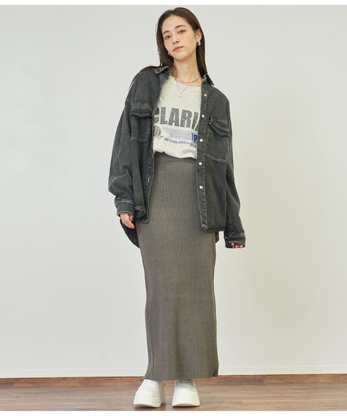 ANAP(アナップ)の「ラメ糸リブニットスカート【セットアップ対応】(スカート・レディース・レッド/ベージュ/ダークグレー・M/S)」の15枚目の写真