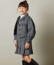 a.v.v（アーヴェヴェ）の「[160]【セットアップ対応】シャギーチェックショートジャケット（セットアップ・キッズ）」