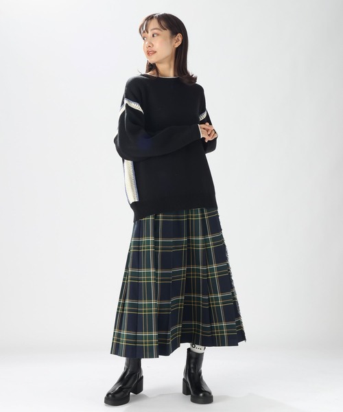 niko and...（ニコアンド）の「サイドクロシェニットプルオーバー（ニット/セーター・レディース・アイボリー/グリーン/ブラック/オフホワイト・LARGE/MEDIUM）」の19枚目の写真