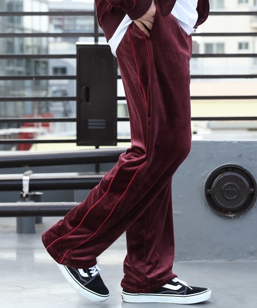 Beautiful Harmony（ビューティフルハーモニー）の「ベロアトラックパンツ（スウェットパンツ・メンズ・ブラウン/ワイン/ネイビー/ブラック・LARGE/MEDIUM）」の4枚目の写真