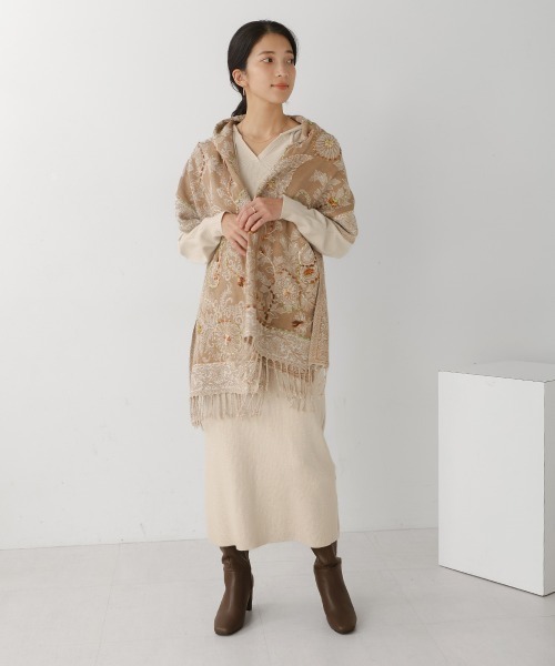 Bou Jeloud（ブージュルード）の「インド刺繍ストール（ストール/ショール・レディース・イエロー/グリーン/ベージュ/ネイビー・ONESIZE）」の12枚目の写真