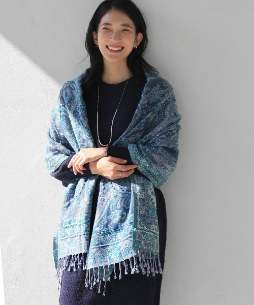 Bou Jeloud（ブージュルード）の「インド刺繍ストール（ストール/ショール・レディース・イエロー/グリーン/ベージュ/ネイビー・ONESIZE）」の19枚目の写真