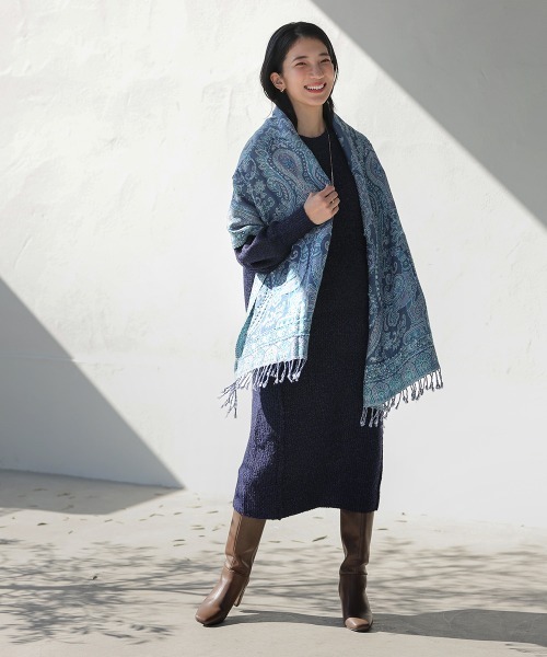 Bou Jeloud（ブージュルード）の「インド刺繍ストール（ストール/ショール・レディース・イエロー/グリーン/ベージュ/ネイビー・ONESIZE）」の20枚目の写真