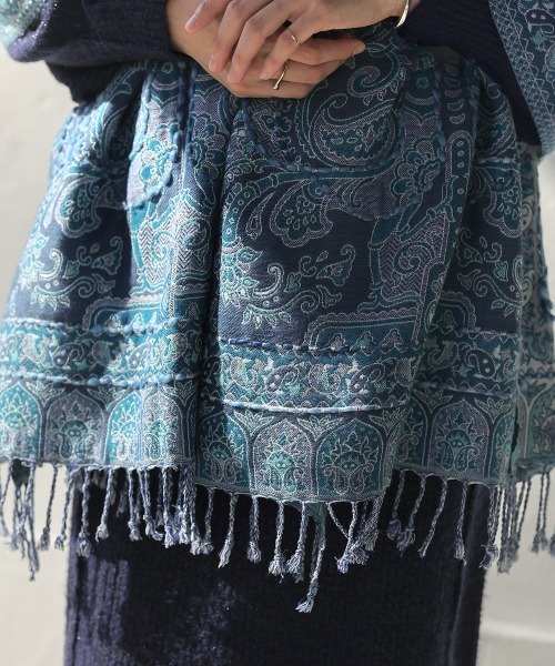 Bou Jeloud（ブージュルード）の「インド刺繍ストール（ストール/ショール・レディース・イエロー/グリーン/ベージュ/ネイビー・ONESIZE）」の21枚目の写真