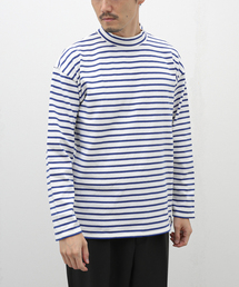 EDIFICE | 【BUREAU / ビューロー】ボーダー モックネック ロングスリーブカットソー(Tシャツ/カットソー)