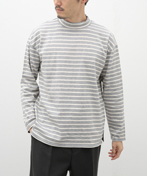 EDIFICE | 【BUREAU / ビューロー】ボーダー モックネック ロングスリーブカットソー(Tシャツ/カットソー)