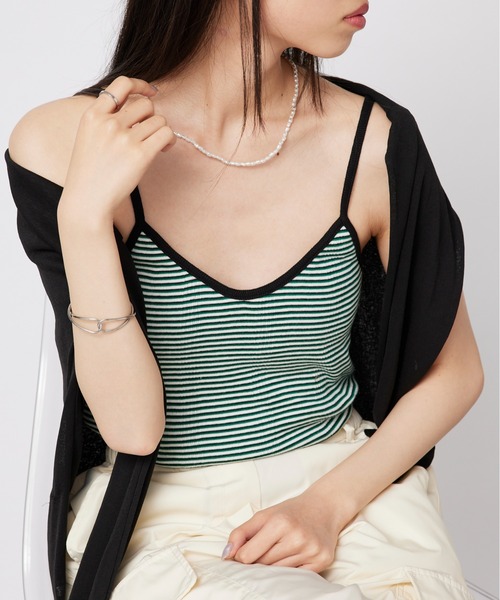 MILLER（ミラー）の「【Robert P. Miller】カップ付キャミソール RM211-247※（キャミソール・レディース・パープル/オフホワイト/グリーン/ネイビー/アイボリー/ブルー/ダークネイビー・FREE）」の18枚目の写真