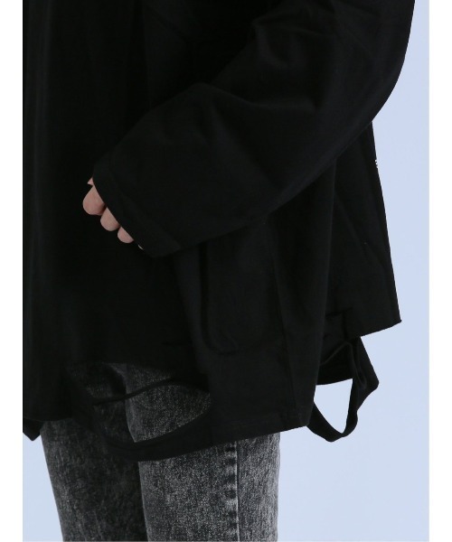 semantic design(セマンティックデザイン)の「【コットン100%】セマンティックデザイン×PSYCHONATION チェーンアイコンダメージ クルー長袖Tシャツ(Tシャツ/カットソー・メンズ・ホワイト×ブラック/ブラック/ホワイト・MEDIUM/LARGE)」の7枚目の写真