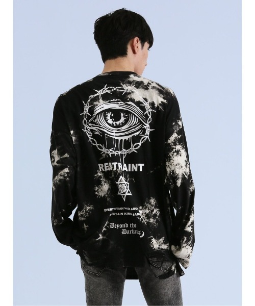 semantic design(セマンティックデザイン)の「【コットン100%】セマンティックデザイン×PSYCHONATION チェーンアイコンダメージ クルー長袖Tシャツ(Tシャツ/カットソー・メンズ・ホワイト×ブラック/ブラック/ホワイト・MEDIUM/LARGE)」の11枚目の写真