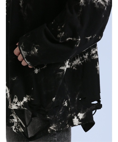 semantic design(セマンティックデザイン)の「【コットン100%】セマンティックデザイン×PSYCHONATION チェーンアイコンダメージ クルー長袖Tシャツ(Tシャツ/カットソー・メンズ・ホワイト×ブラック/ブラック/ホワイト・MEDIUM/LARGE)」の18枚目の写真