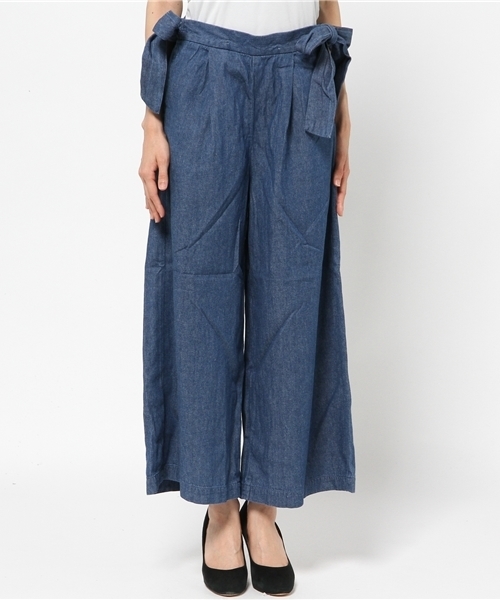 one after another NICE CLAUP（ワンアフターアナザーナイスクラップ）の「【mina10月号掲載 ナイスクラップ】サイドリボンガウチョＰＴ（その他パンツ・レディース・ブルー/ネイビー/カーキ・FREE）」の10枚目の写真