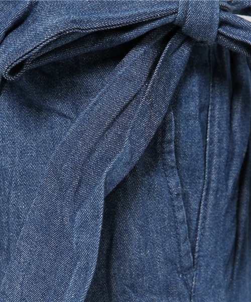 one after another NICE CLAUP（ワンアフターアナザーナイスクラップ）の「【mina10月号掲載 ナイスクラップ】サイドリボンガウチョＰＴ（その他パンツ・レディース・ブルー/ネイビー/カーキ・FREE）」の9枚目の写真