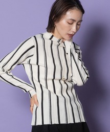 ELVENCE DEUX（エルベンスドゥ）の「ストライプピンタックＨＮ（ニット/セーター）」