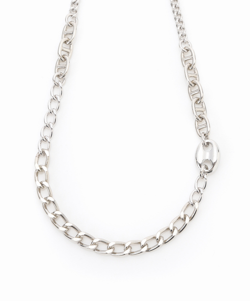 JOURNAL STANDARD(ジャーナルスタンダード)の「ミックスチェーンネックレス(ネックレス・レディース・シルバー・FREE)」の2枚目の写真