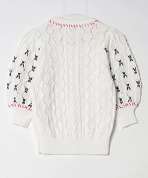 Sov.（ソブ）の「アラン柄刺繍パフスリーブニット（ニット/セーター