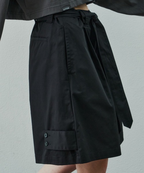 AIVER（アイバー）の「AIVER　ワイドフレアショートパンツ（スラックス・メンズ・ダークブラウン/ベージュ/ブラック・MEDIUM/SMALL/LARGE）」の11枚目の写真