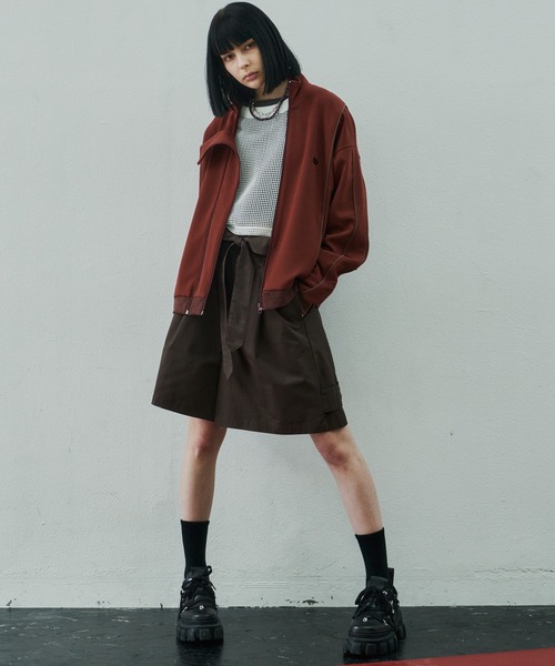 AD2020 レイヤードワイドフレアショーツ ハーフパンツ ウール 黒 AD2020 レイヤードワイドフレアショーツ ハーフパンツ ウール 黒