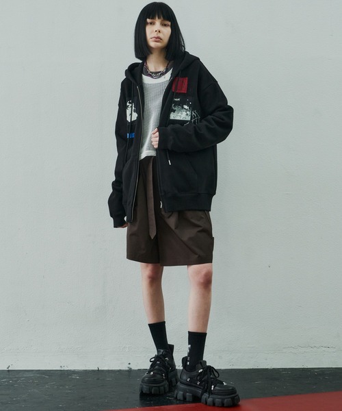 AIVER（アイバー）の「AIVER　ワイドフレアショートパンツ（スラックス・メンズ・ダークブラウン/ベージュ/ブラック・MEDIUM/SMALL/LARGE）」の21枚目の写真