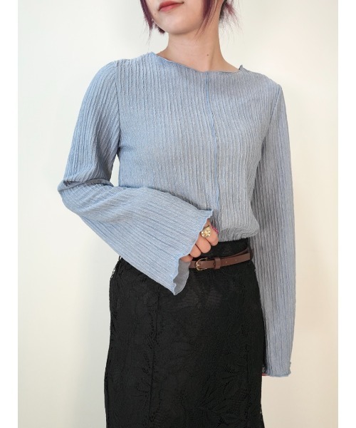 CECIL McBEE(セシルマクビー)の「2WAYベルスリーブメロートップス(Tシャツ/カットソー・レディース・ブラック/モカ/ブルー/アイボリー・MEDIUM/LARGE)」の4枚目の写真