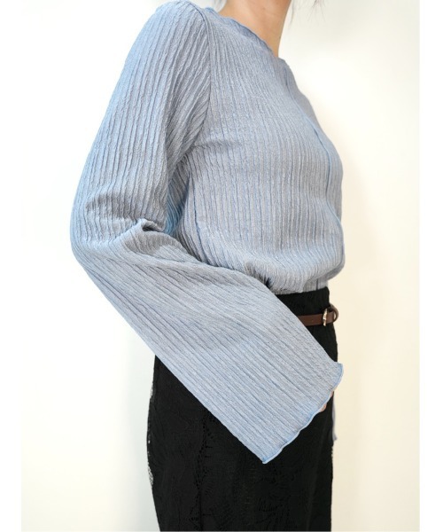 CECIL McBEE(セシルマクビー)の「2WAYベルスリーブメロートップス(Tシャツ/カットソー・レディース・ブラック/モカ/ブルー/アイボリー・MEDIUM/LARGE)」の7枚目の写真