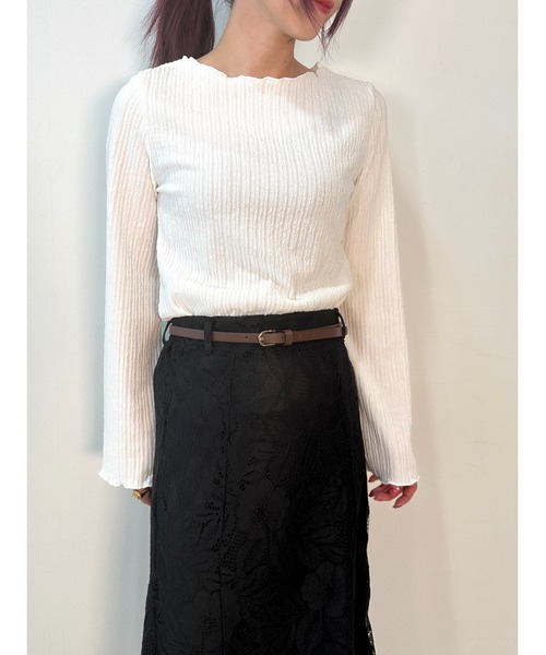 CECIL McBEE(セシルマクビー)の「2WAYベルスリーブメロートップス(Tシャツ/カットソー・レディース・ブラック/モカ/ブルー/アイボリー・MEDIUM/LARGE)」の9枚目の写真