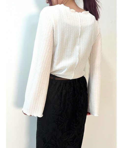 CECIL McBEE(セシルマクビー)の「2WAYベルスリーブメロートップス(Tシャツ/カットソー・レディース・ブラック/モカ/ブルー/アイボリー・MEDIUM/LARGE)」の10枚目の写真
