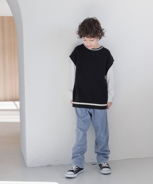GLOBAL WORK(グローバルワーク)の「スゴラクワイドパンツ/985131(その他パンツ・キッズ・ベージュ/ライトブルー/ブラック・160cm/130cm/150cm/120cm/140cm/170cm)」の21枚目の写真