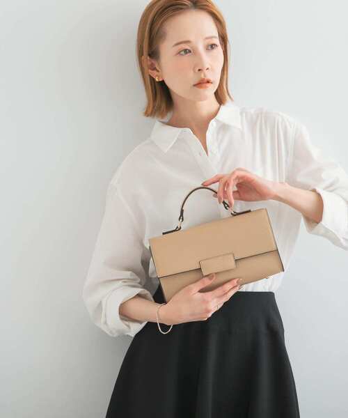 URBAN RESEARCH ROSSO WOMEN（アーバンリサーチ　ロッソ）の「フラップショルダーバッグ（ショルダーバッグ・レディース・ベージュ系その他/グリーン系その他/オフホワイト・-）」の5枚目の写真