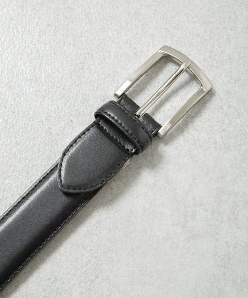 NANO universe（ナノユニバース）の「日本製 水シボレザーベルト（ベルト・メンズ・ダークブラウン/ブラック・FREE）」の3枚目の写真