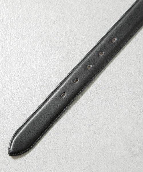 NANO universe（ナノユニバース）の「日本製 水シボレザーベルト（ベルト・メンズ・ダークブラウン/ブラック・FREE）」の5枚目の写真