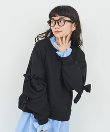 袖リボンスウェット