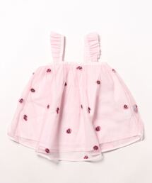 [ベビー]スミレ刺繍ワンピース