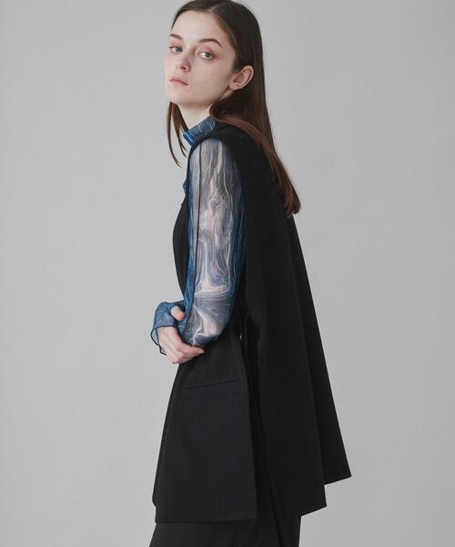 Ballseyネイビーノーカラーベスト LUCY（ルーシー）の「LUCY/ノーカラーベスト（ベスト）」 - WEAR
