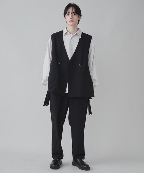 LUCY（ルーシー）の「LUCY/ノーカラーベスト（ベスト・メンズ・ブラック・MEDIUM/LARGE）」の3枚目の写真