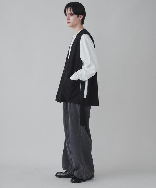 LUCY（ルーシー）の「LUCY/ノーカラーベスト（ベスト・メンズ・ブラック・MEDIUM/LARGE）」の17枚目の写真