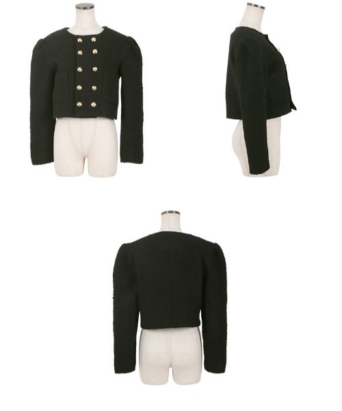 新品タグ付き＊LE BOUQUET【定価16万】ツイードコート 金ボタン 日本製 23区 ジャケット ノーカラージャケット 「滝沢眞規子さん着用」GIOLICA