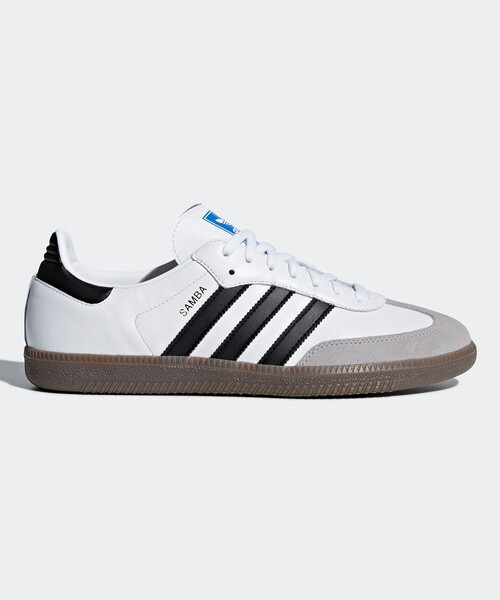 adidas(アディダス)の「ADIDAS: SAMBA OG(スニーカー・メンズ・ブラック/ライトホワイト/ネイビー/ホワイト・11/10/9/8/15 /7.5)」の2枚目の写真