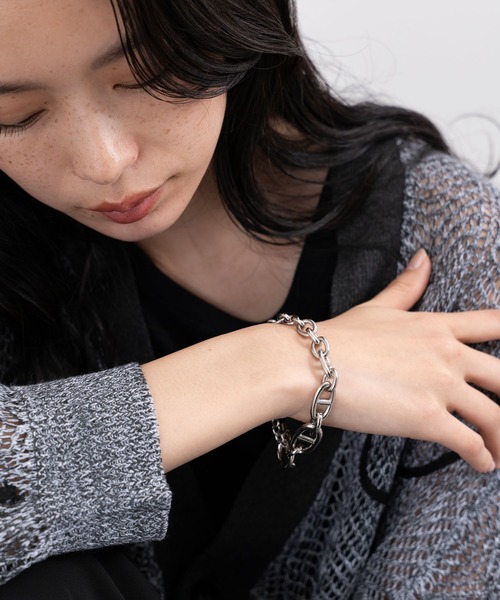 JUNRED(ジュンレッド)の「ital. from JUNRed / gradient anchor bracelet(ブレスレット・メンズ・シルバー・FREE)」の1枚目の写真