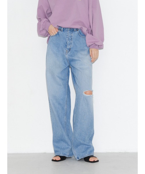 ENCIRCLE(エンサークル)の「【ENCIRCLE/エンサークル】Comfy jeans/コンフィージーンズ(デニム)(デニムパンツ・レディース・ワンウォッシュ・2/1)」の4枚目の写真