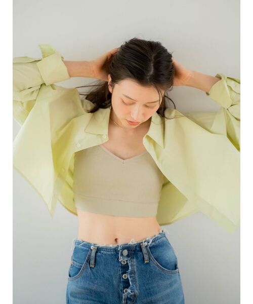 Ungrid(アングリッド)の「ダブルカフスショートシャツ(シャツ/ブラウス・レディース・その他1/グリーン/オレンジ/オフホワイト・FREE)」の10枚目の写真