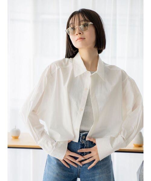 Ungrid(アングリッド)の「ダブルカフスショートシャツ(シャツ/ブラウス・レディース・その他1/グリーン/オレンジ/オフホワイト・FREE)」の20枚目の写真