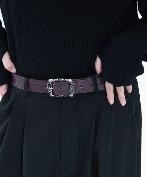 エンボスフラワーベルト（ベルト）｜Ellno Loset（エルノロゼット）の
