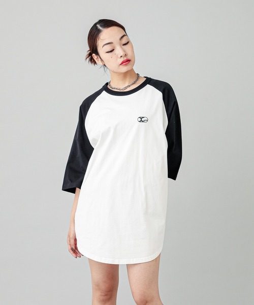X-girl（エックスガール）の「COLLEGE LOGO B/B TEE DRESS（ワンピース・レディース・ブラック/ホワイト・S/M）」の16枚目の写真